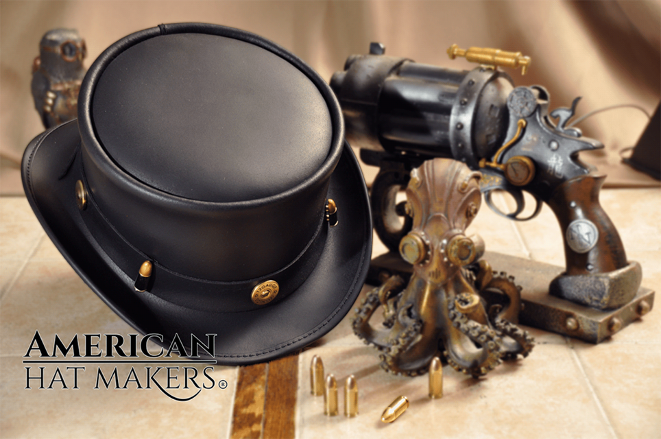 Steampunk, Cinemagraph, Advertisement, Leather hat.